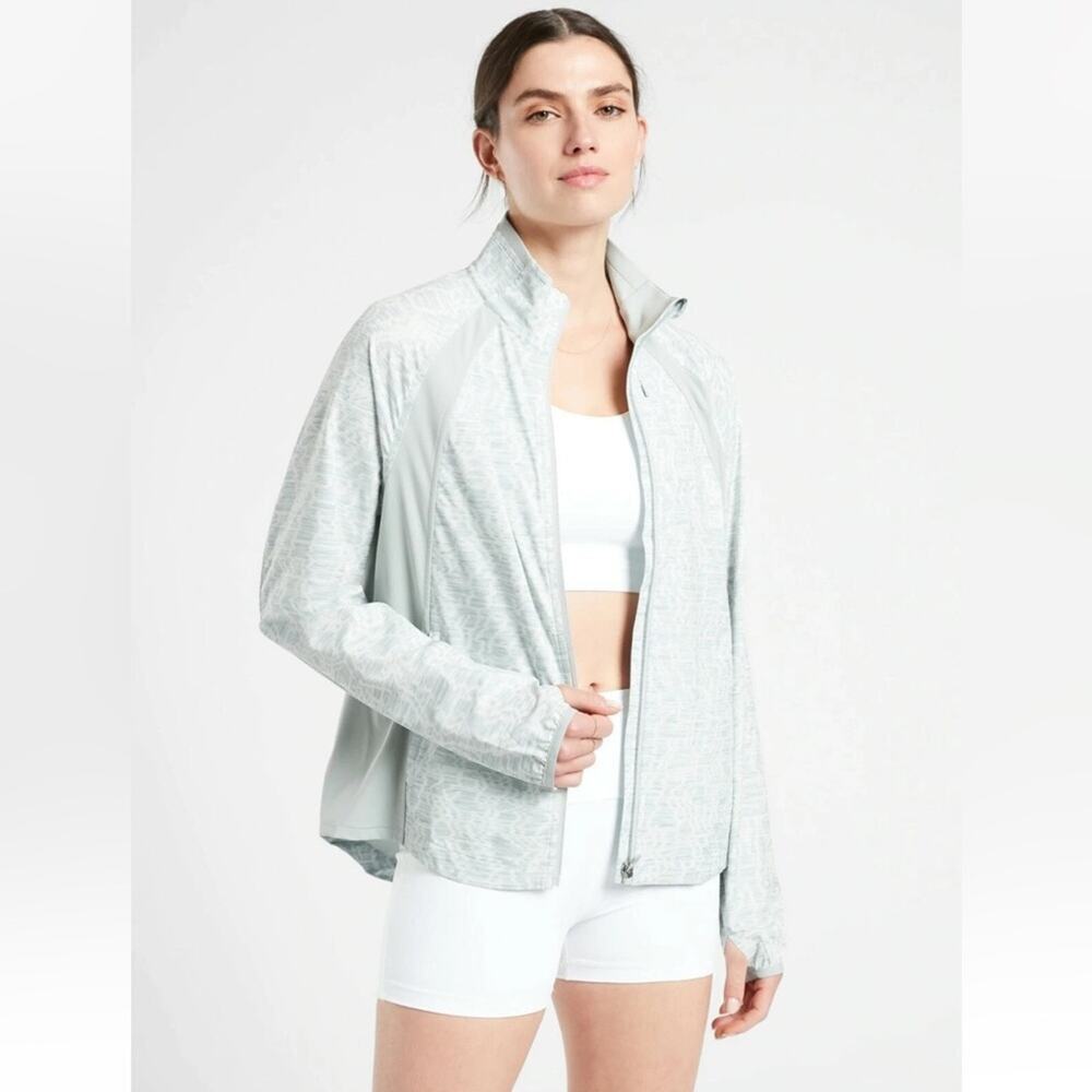 Athleta Women’s Sz Large Run With It Printed Jacket, Verve Horizon Style 982798